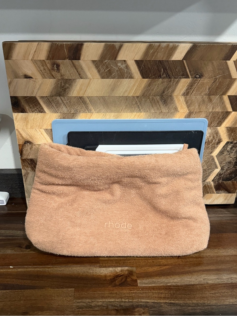 RHODE Terry Cloth Clutch with Embroidered Logo